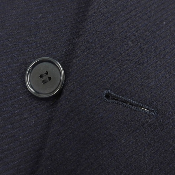 Canali Navy Blue Full Length Cashmere Wool Blend Overcoat Coat Sz50 US40R - Picture 5 of 16